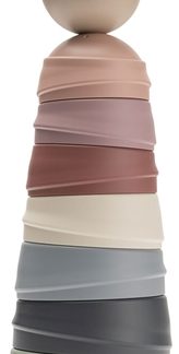 BIBSWobbly Tower torre a blocchi Pastel Rainbow 6 m+ 8 pz