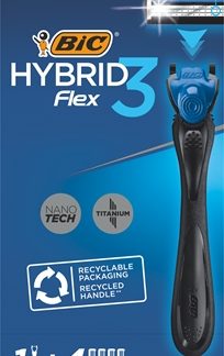BICFLEX3 Hybrid rasoio + lamette di ricambio 4 pz