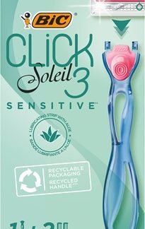 BICSoleil Click Sensitive rasoio per depilazione femminile + lamette di ricambio 2 pz