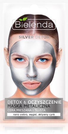 BielendaMetallic Masks Silver Detox maschera detossinante e detergente per pelli grasse e miste8 g