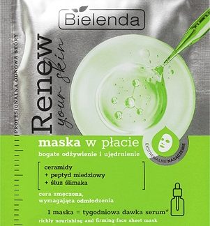 BielendaRenew Your Skin maschera viso nutriente in tessuto18 g