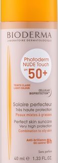 BiodermaPhotoderm Nude Touch lozione tonificante protettiva per pelli miste e grasse SPF 50+ colore Light Colour 40 ml