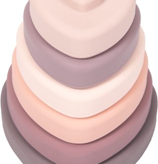 Bo JungleB-Silicone Stacking Hearts torre a blocchi 1 pz