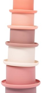 Bo JungleB- Stacking Cups Lovely Pink coppette impilabili per il bagno 7 pz