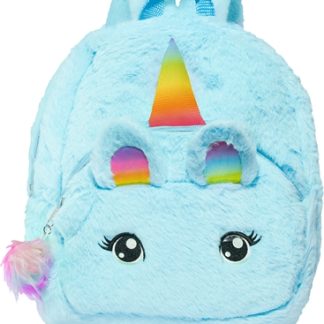 BrushArtKIDS Fluffy unicorn backpack Large zaino per bambini Blue (29 x 33 cm) 1 pz