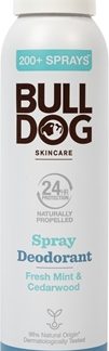 BulldogFresh Mint&Cedarwood Spray Deodorant deodorante spray senza alluminio 125 ml