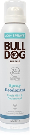 BulldogFresh Mint&Cedarwood Spray Deodorant deodorante spray senza alluminio 125 ml