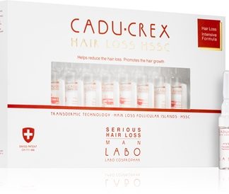 CADU-CREXHair Loss HSSC Serious Hair Loss trattamento per capelli uomo contro la caduta grave dei capelli per uomo 40x3,5 ml