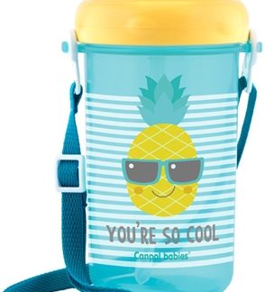 Canpol babiesSo Cool Bottle bottiglia per bambini con cannuccia Ananas 12m+ 400 ml