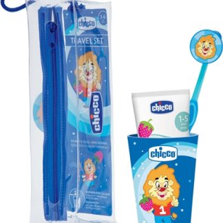 ChiccoTravel Set Set per la cura dentale Blue 3 y+ 1 pz