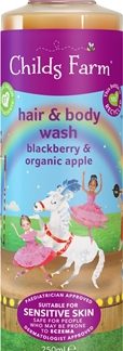 Childs FarmHair & Body Wash emulzione detergente per corpo e capelli Blackberry & Organic Apple 250 ml