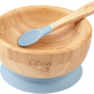 CitronBamboo Bowl ciotola con ventosa Blue 300 ml