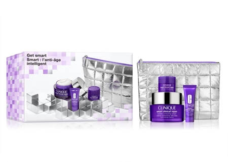 CliniqueHoliday Get Smart Moisturizer Set confezione regalo per ringiovanire la pelle 4 pz