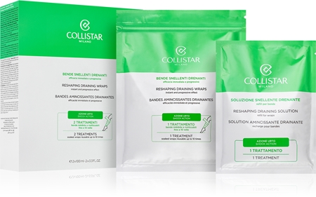 CollistarReshaping Draining Wraps fasciatura termoattiva anticellulite 2x100 ml