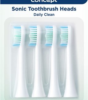 ConceptPerfect Smile Daily Clean testine di ricambio per spazzolino for ZK4000, ZK4010, ZK4030, ZK4040 4 pz