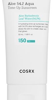 CosrxAloe 54.2 Aqua Tone-Up Sunscreen Protezione solare dal finish colorato e texture leggera. SPF 50+50 ml