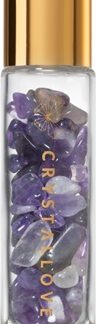 CrystalloveAmethyst Oil Bottle Roll-on con cristalli ricaricabile10 ml