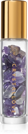 CrystalloveAmethyst Oil Bottle Roll-on con cristalli ricaricabile10 ml