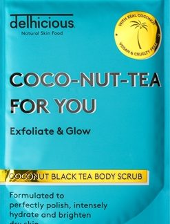 delhiciousCOCO-NUT-TEA FOR YOU COCONUT BLACK TEA scrub idratante corpo per pelli secche e sensibili 100 g
