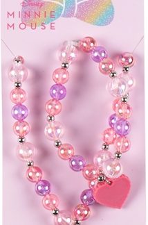 DisneyMinnie Necklace and Bracelet set per bambini 2 pz