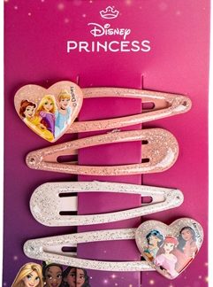 DisneyPrincess Hair Accessories forcine per capelli per bambini 4 pz