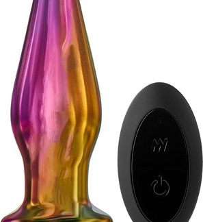 Dream ToysGlamour Glass Remote Tapered Plug Plug anale con vibrazione 12 cm