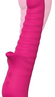 Dream ToysHoney Bear vibratore con stimolatore clitorideo Magenta 21,2 cm