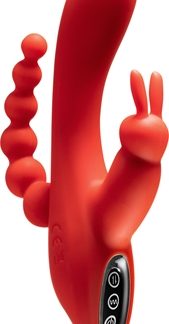 Dream ToysRed Revolution Hera vibratore con stimolatore clitorideo 21 cm