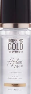 Dripping GoldLuxury Tanning Hydra Whip mousse autoabbronzante trasparente per corpo e visocolore Medium 150 ml