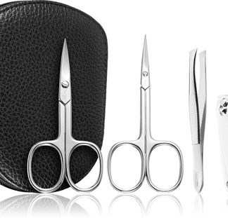 DuKaSPremium Line Solingen 112 Set per manicure + astuccio in pelle per uomo 5 pz