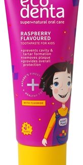 EcodentaSuper + dentifricio naturale per bambini aroma Raspberry 75 ml