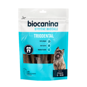 Triodental – Oral hygiene – Small dogs – 5 to 10 kg – 15 strips – BIOCANINA