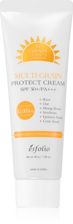 esfolioProtect Cream Multi Grain crema abbronzante protettiva illuminante SPF 50+30 g