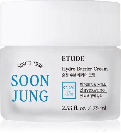 ETUDESoonJung Hydro Barrier Cream crema lenitiva e protettiva intensa per pelli sensibili e irritate75 ml