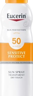 EucerinSun Sensitive Protect spray abbronzante trasparente per pelli sensibili SPF 50+ 200 ml