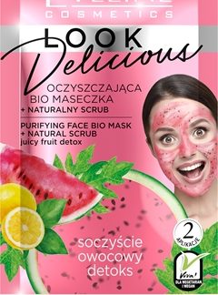 Eveline CosmeticsLook Delicious Watermelon & Lemon maschera idratante e illuminante per pelli stanche10 ml