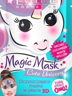 Eveline CosmeticsMagic Mask Cute Unicorn maschera in panno 3D per pulizia profonda1 pz