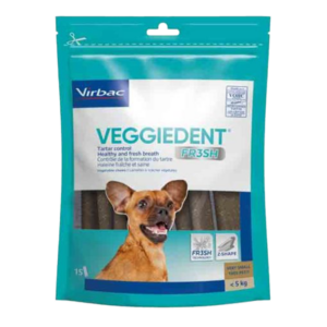 VeggieDent Fresh – Tartar and breath – XS – Less than 5 kg – 15 strips – Dog – VIRBAC