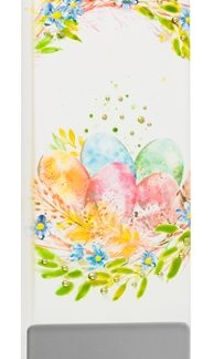 FlatyzHoliday Easter Eggs In Floral Nest candela decorativa 6x15 cm