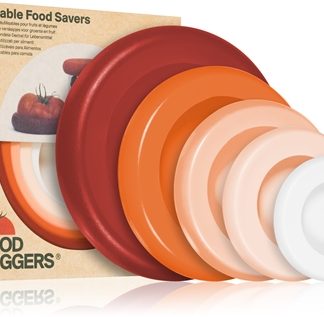 Food HuggersFood Huggers Set set di coperchi in silicone per frutta e verdura colore Terracotta 5 pz