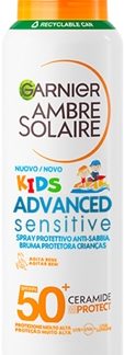 GarnierAmbre Solaire Advanced Sensitive Kids spray abbronzante per bambini con ceramidi SPF 50+ 150 ml
