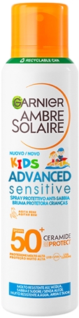 GarnierAmbre Solaire Advanced Sensitive Kids spray abbronzante per bambini con ceramidi SPF 50+ 150 ml