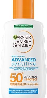 GarnierAmbre Solaire Sensitive Advanced latte abbronzante in spray con ceramidi SPF 50+ 150 ml