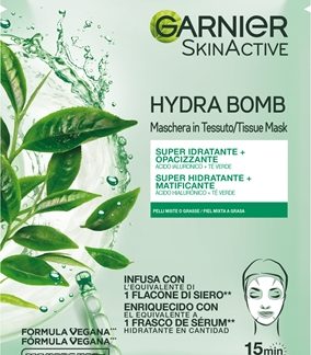 GarnierSkin Active Hydra Bomb maschera detergente in tessuto ultra idratante per pelli normali e miste28 g