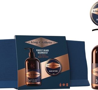 GilletteKing C. Perfect Beard Regimen Kit confezione regalo per uomo