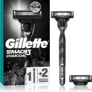 GilletteMach3 Charcoal rasoio + lame di ricambio 2 pz