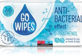 GoWipesAnti-Bacterial Effect D-Panthenol salviette detergenti umidificate per mani e corpo 60 pz