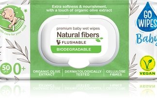 GoWipesBaby Natural Fibers salviette umidificate per bambini per pelli sensibili 0+ 50 pz