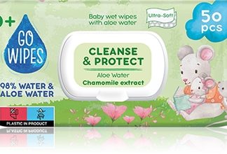 GoWipesCleanse & Protect Chamomile extract salviette umidificate per bambini con aloe vera 50 pz