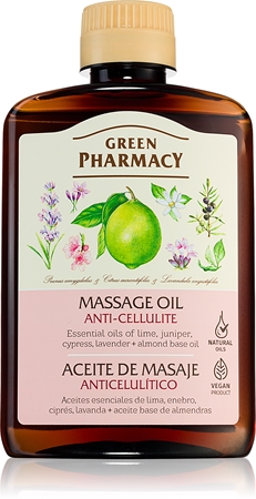 Green PharmacyEssential oils of Lime Massage Oil olio per massaggi anticellulite 200 ml